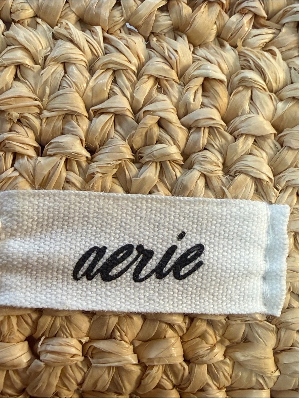 Aerie Raffia Woven Beach Tote | Boho Coastal Summer Straw Bag - Picture 8 of 12